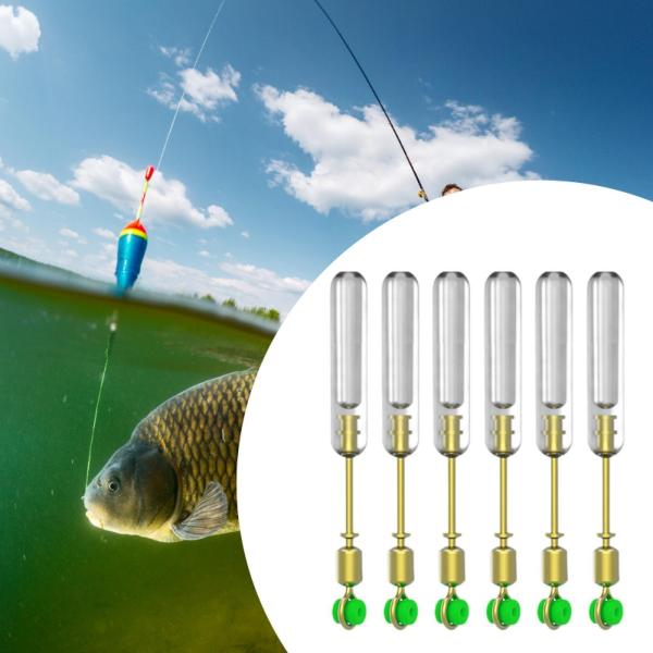 6個 釣り用フロートアダプター 回転釣り糸コネクタ フロートレスト 27.5mm