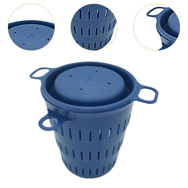 釣りフィーダーホルダーアクセサリー釣り餌ケージナマズ魚ミミズ用ブルー