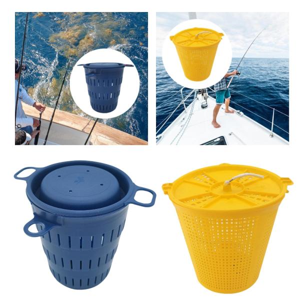 釣りフィーダーホルダーアクセサリー釣り餌ケージナマズ魚ミミズ用ブルー