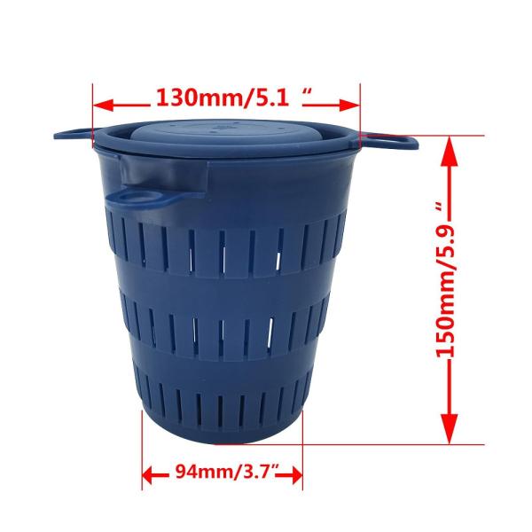 釣りフィーダーホルダーアクセサリー釣り餌ケージナマズ魚ミミズ用ブルー