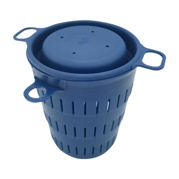 釣りフィーダーホルダーアクセサリー釣り餌ケージナマズ魚ミミズ用ブルー