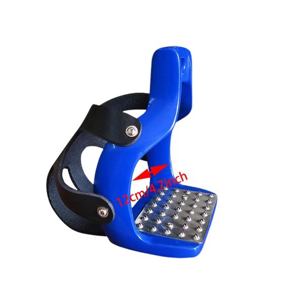 乗馬用あぶみ アルミ製 男性用 女性用 乗馬用あぶみ ブルー 2個