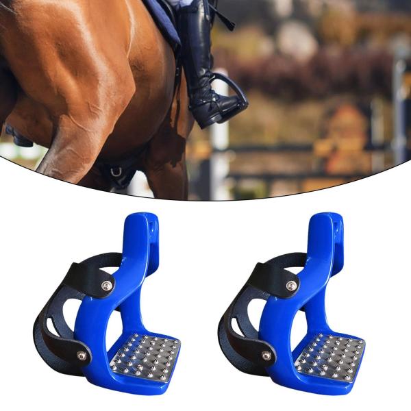 乗馬用あぶみ アルミ製 男性用 女性用 乗馬用あぶみ ブルー 2個