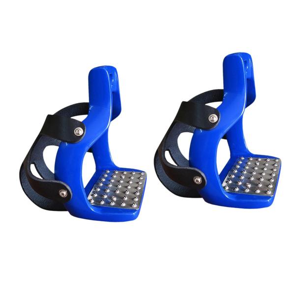 乗馬用あぶみ アルミ製 男性用 女性用 乗馬用あぶみ ブルー 2個