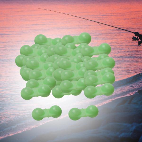 釣り用ダブルラトルビーズ 50個 軽量 淡水 アウトドア 釣り 発光