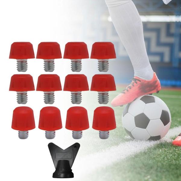 レッド サッカーシューズスパイク サッカーシューズスパイクブーツスタッドナイロンレンチ付き