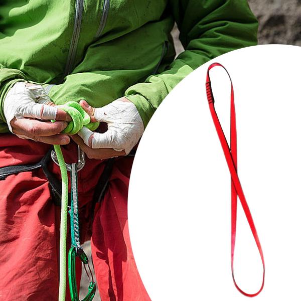 クライミングスリングランナーウェビングストラップダウンヒル登山ヨガハンモックレッド