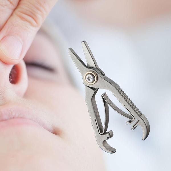 チタン合金鼻毛はさみ、手動ヒゲトリマー、携帯便利なメイク美容ツール、ミニはさみ