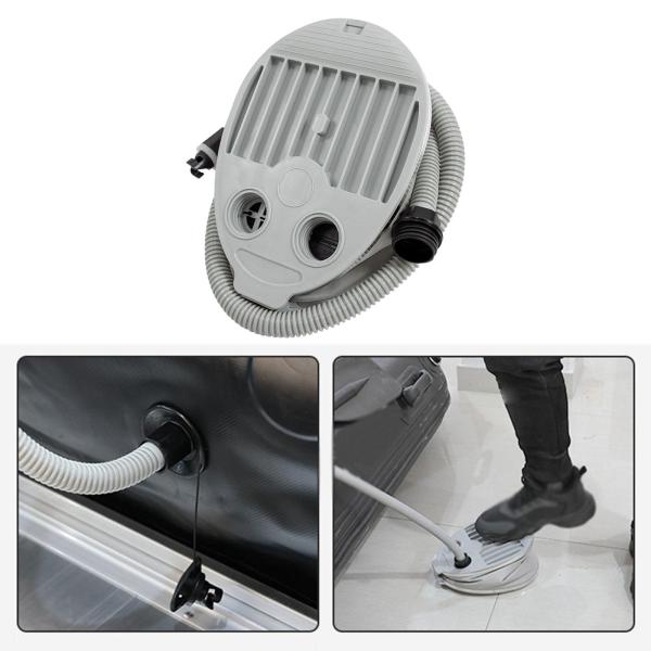 インフレータブルボートポンプベローズフットエアポンプポータブル釣り、屋外カヤックポンプコンパクトエアインフレータ、インフレータブルベッドポンプ