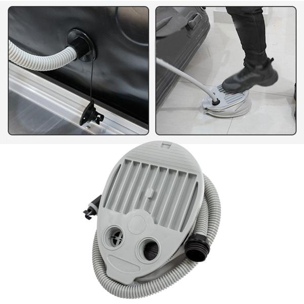 インフレータブルボートポンプベローズフットエアポンプポータブル釣り、屋外カヤックポンプコンパクトエアインフレータ、インフレータブルベッドポンプ