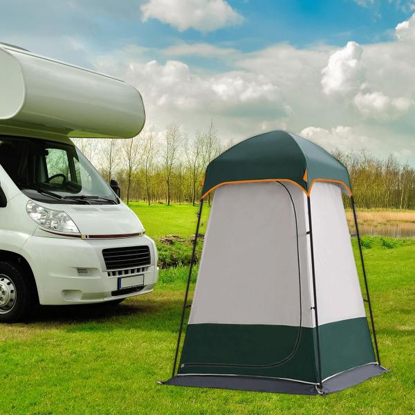 キャリーバッグ付き窓シェルター付きプライバシーテントポータブルシャワーテントグリーン