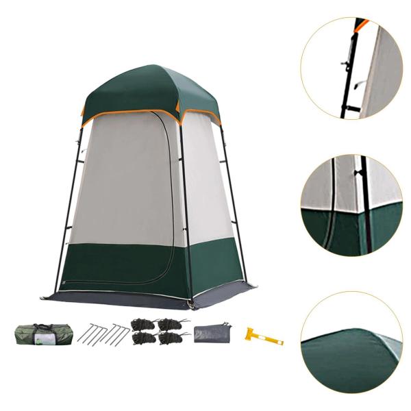 キャリーバッグ付き窓シェルター付きプライバシーテントポータブルシャワーテントグリーン