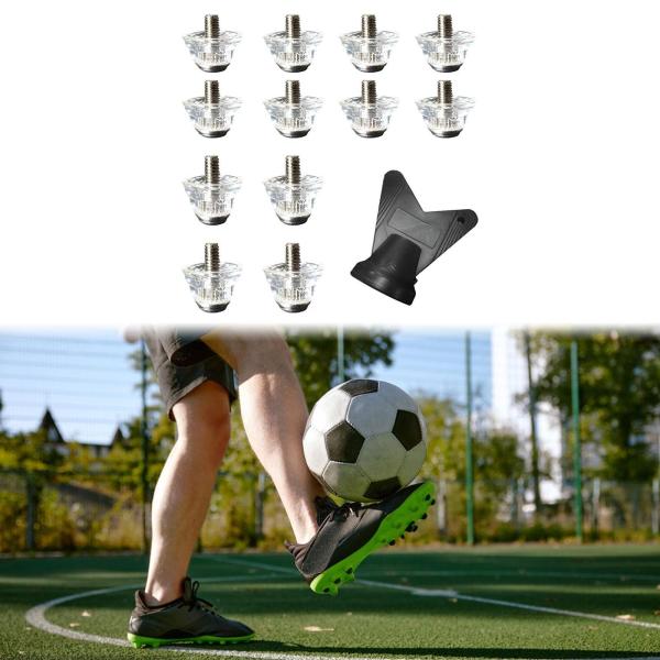 12xフットボールブートスタッド13 mm 16 mmポータブルM5サッカーシューズスパイクのネジ運動スニーカースポーツのトレーニング用レンチ