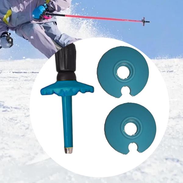 2ピース/個ハイキングポールバスケット雪と泥のバスケット屋外クライミングバックパッキングパーツのための保護的な取り外し可能なトレッキングポールのヒント