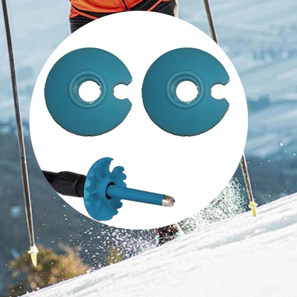 2ピース/個ハイキングポールバスケット雪と泥のバスケット屋外クライミングバックパッキングパーツのための保護的な取り外し可能なトレッキングポールのヒント