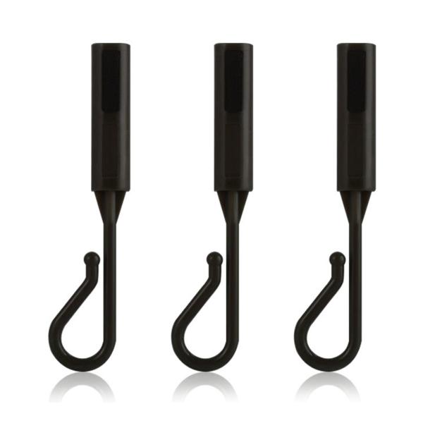 釣り竿用フックキーパー 6個入り 丈夫なプロ仕様の釣り餌ホルダー ブラック