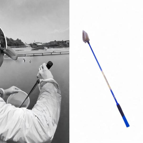 釣り巣作りスプーン 80 cm 快適なハンドル ルアースクープ 投げスプーン ブルー