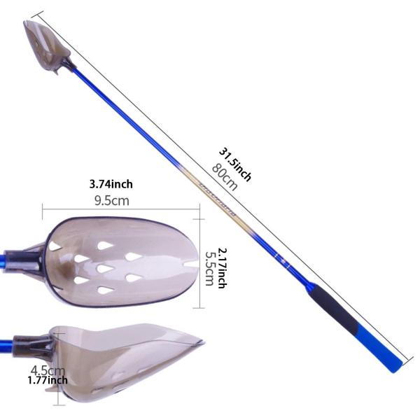 釣り巣作りスプーン 80 cm 快適なハンドル ルアースクープ 投げスプーン ブルー