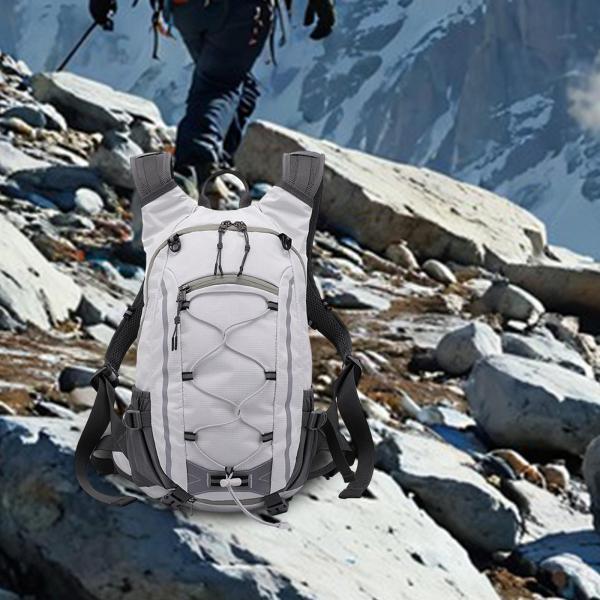 登山ハイキングバックパック 20L 多機能 旅行用 快適 グレー ホワイト