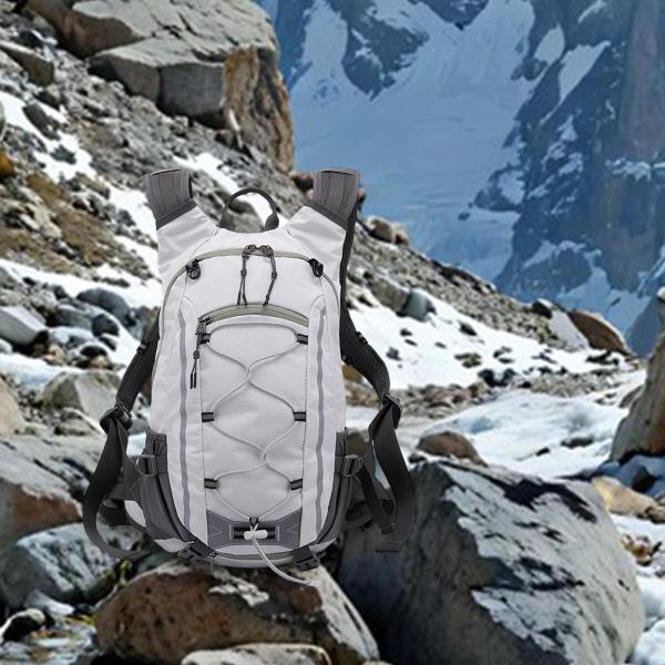 登山ハイキングバックパック 20L 多機能 旅行用 快適 グレー ホワイト