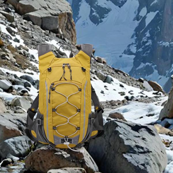 登山ハイキングバックパック 20L 多機能 旅行に快適 イエロー