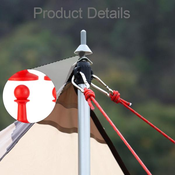 登山旅行愛好家ハイキング用保護キャップ4個入り防雷キャップレッド