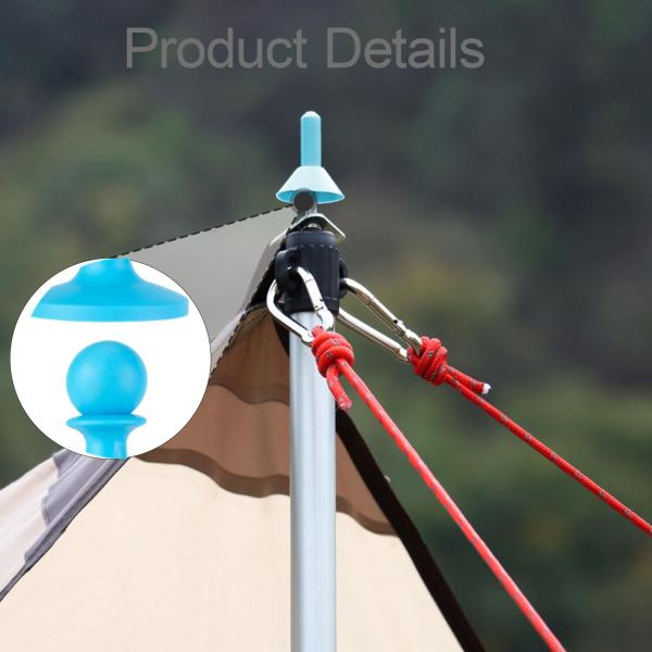 登山旅行愛好家ハイキング用保護キャップ4個入り防雷キャップブルー