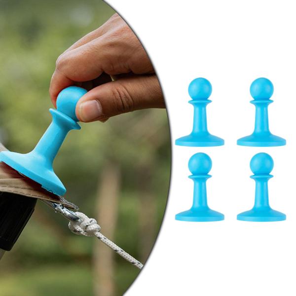 登山旅行愛好家ハイキング用保護キャップ4個入り防雷キャップブルー