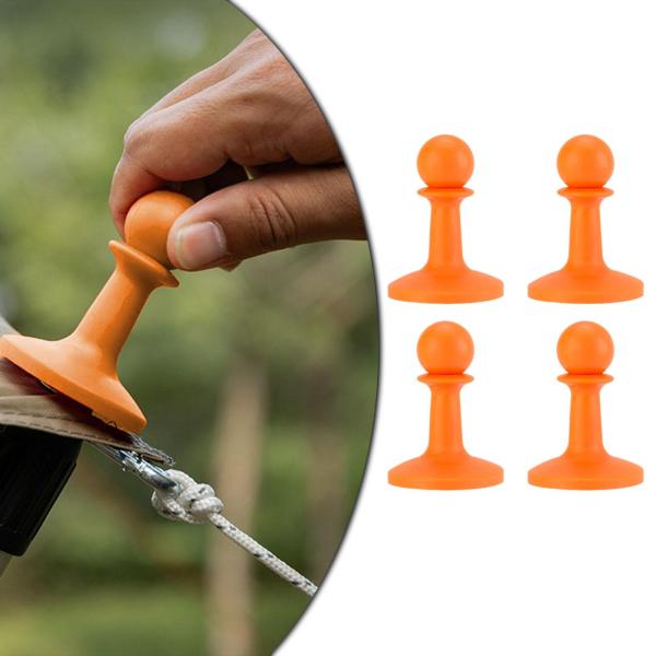 登山旅行愛好家ハイキング用保護キャップ4個入り 防雷キャップ オレンジ