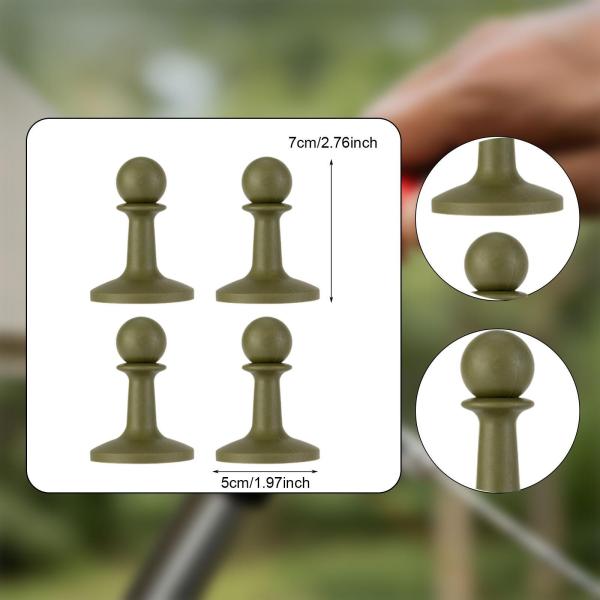 登山旅行愛好家ハイキング用保護キャップ4個入り防雷キャップグリーン