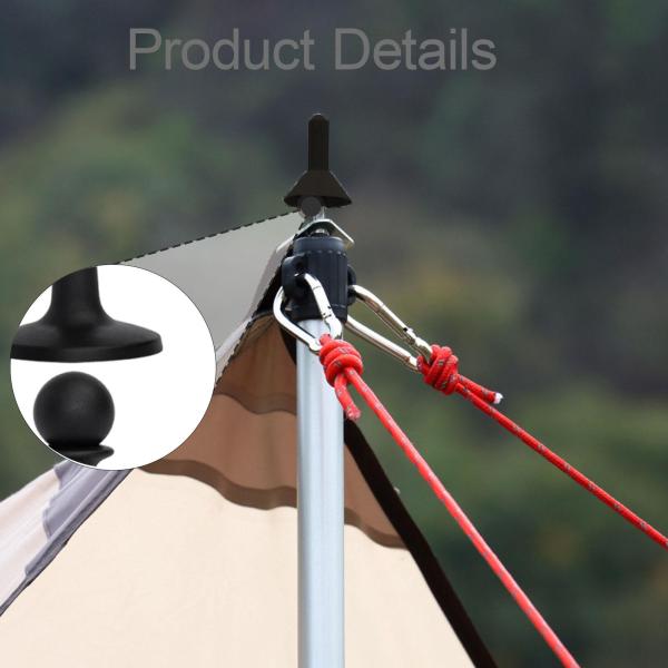 登山旅行愛好家ハイキング用保護キャップ4個入り防雷キャップブラック