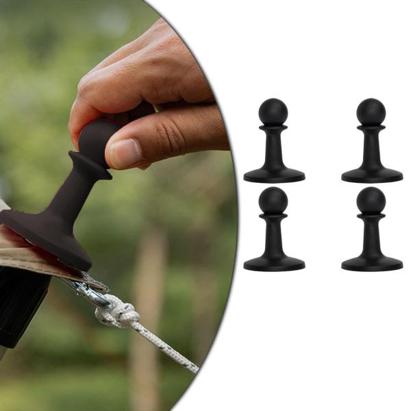 登山旅行愛好家ハイキング用保護キャップ4個入り防雷キャップブラック