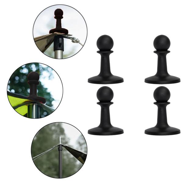 登山旅行愛好家ハイキング用保護キャップ4個入り防雷キャップブラック