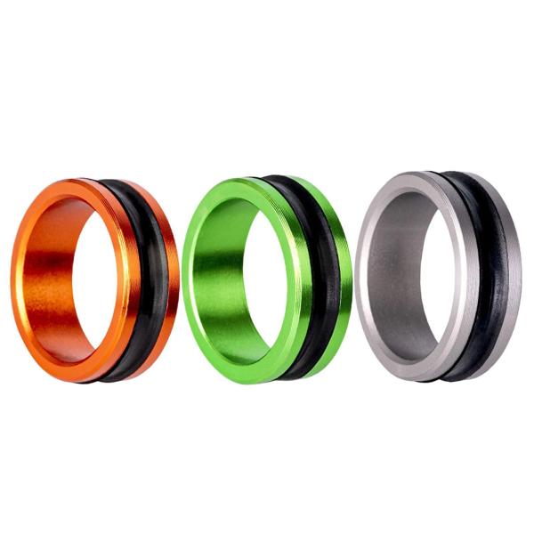 釣り糸リング 金属製 釣り糸引き ライン保護 1個 オレンジ