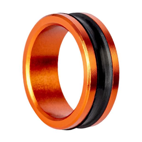 釣り糸リング 金属製 釣り糸引き ライン保護 1個 オレンジ