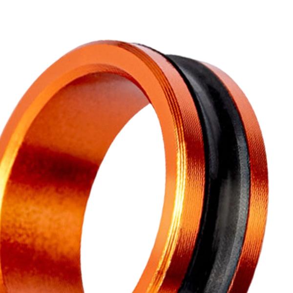 釣り糸リング 金属製 釣り糸引き ライン保護 2個 オレンジ