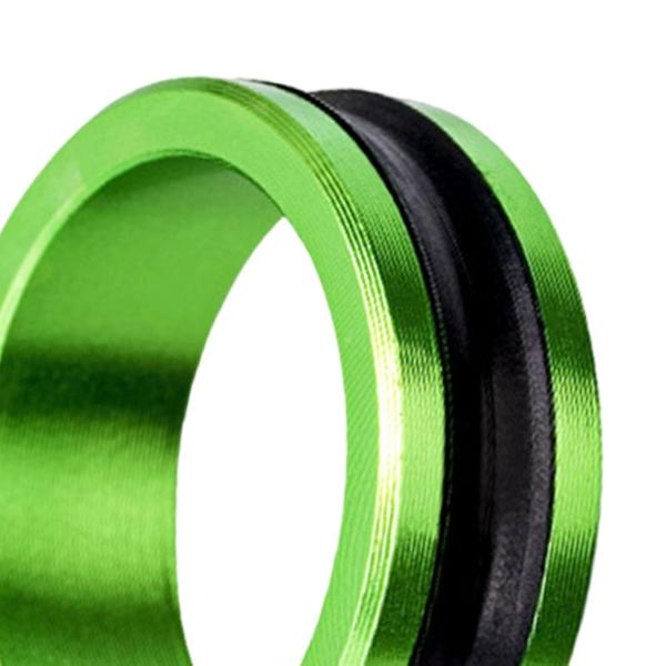 釣り糸リング 金属製 釣り糸引き ライン保護 1個 グリーン