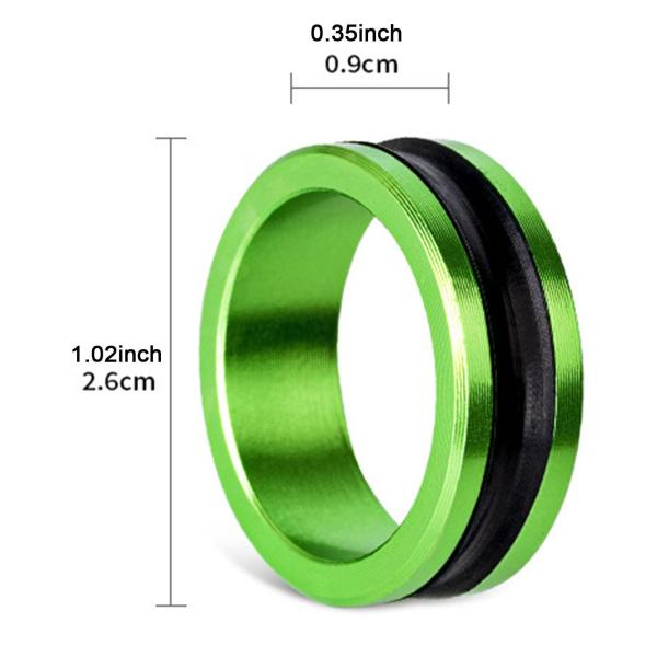 釣り糸リング 金属製 釣り糸引き ライン保護 1個 グリーン