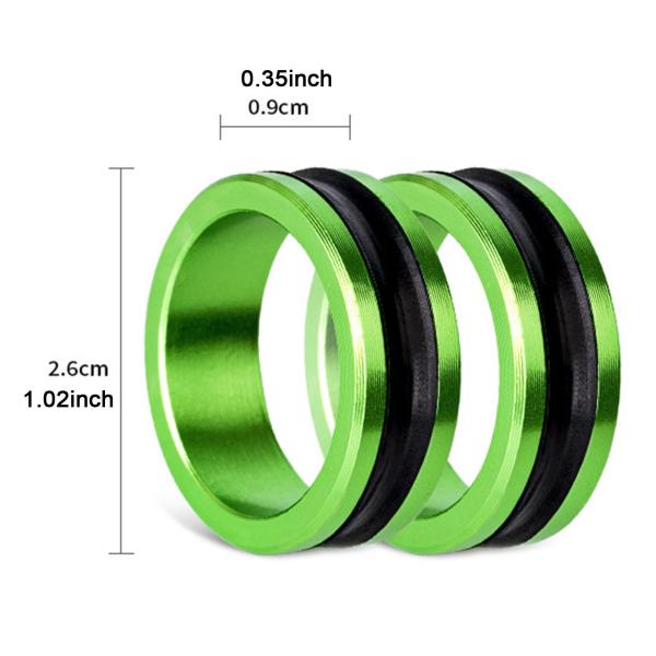 釣り糸リング 金属製 釣り糸引き ライン保護 2個 グリーン