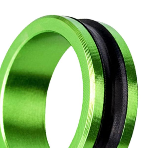 釣り糸リング 金属製 釣り糸引き ライン保護 2個 グリーン