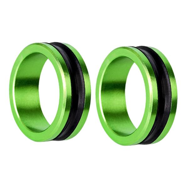釣り糸リング 金属製 釣り糸引き ライン保護 2個 グリーン