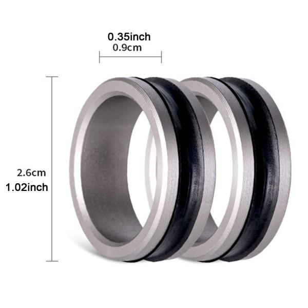 釣り糸リング 金属製 釣り糸引き ライン保護 2個 シルバー