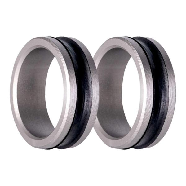 釣り糸リング 金属製 釣り糸引き ライン保護 2個 シルバー