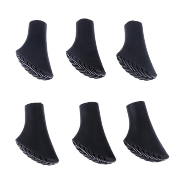 6 個 トレッキングポール チップ 杖キャップ カバー 滑り止め保護パッド チップエンド 登山用アクセサリー 交換用エンド