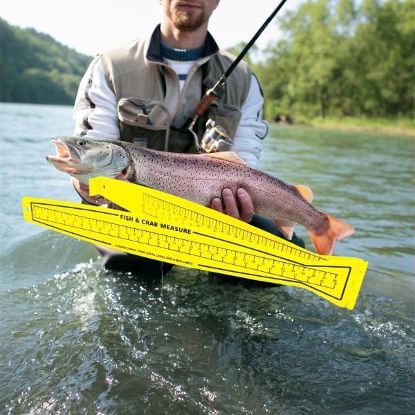 魚測定ゲージ 31インチ/80cm 軽量アクセサリー マリンフィッシング測定インチとメートル法 ボート用