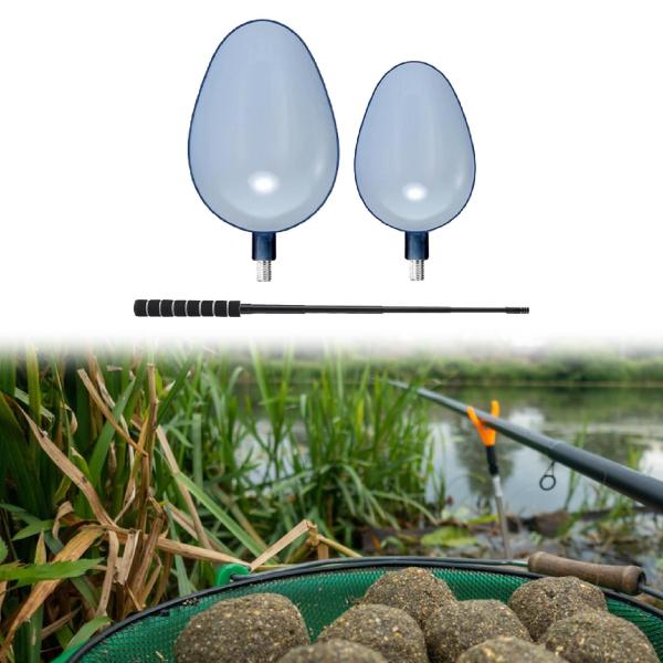 釣り餌キャスティングスプーンツール愛好家用滑り止め投げスプーン2個入りホワイト