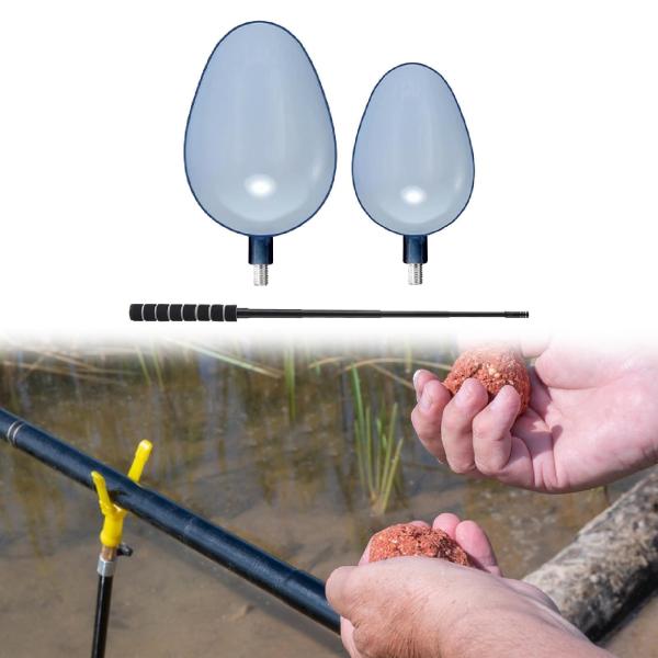 釣り餌キャスティングスプーンツール愛好家用滑り止め投げスプーン2個入りホワイト