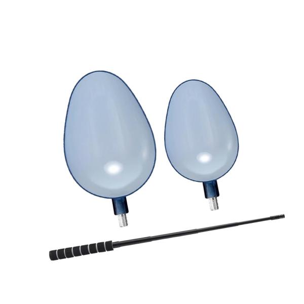 釣り餌キャスティングスプーンツール愛好家用滑り止め投げスプーン2個入りホワイト