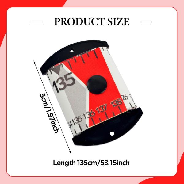 魚定規 アウトドア 釣り道具 コンパクト 魚測定テープ お父さん 初心者向け 赤