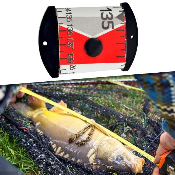 魚定規 アウトドア 釣り道具 コンパクト 魚測定テープ お父さん 初心者向け 赤